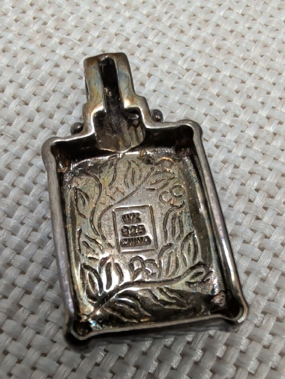 Whitney Kelly WK 925 Sterling Silver Turquoise Doublet Pendant Estate - Picture 4 of 17